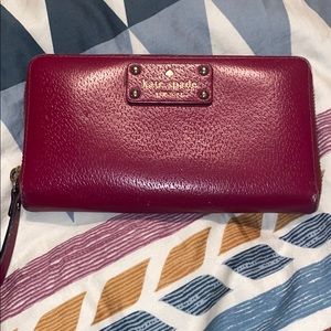 Kate spade raspberry wallet
